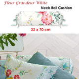 NNEDSZ Studio Fleur Grandeur White Neck Roll Cushion