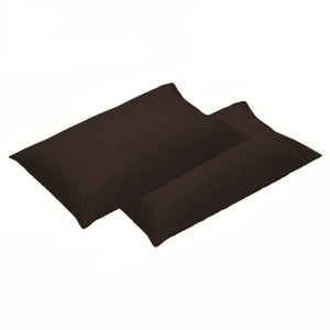 NNEDSZ 500TC Pair of Cotton Standard Pillowcases Chocolate