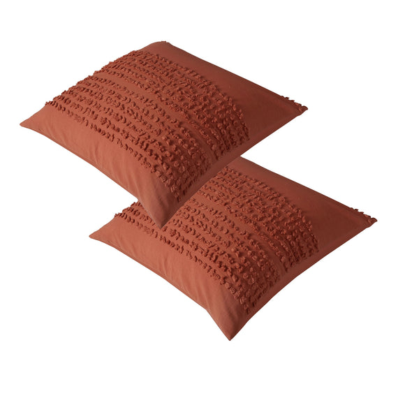 NNEDSZ Vintage Design Homewares One Pair of Betty Tobacco European Pillowcases