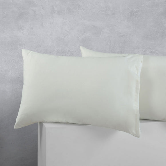 NNEDSZ Accessorize Pair of Cotton Polyester Standard Pillowcases Stone