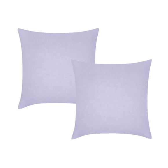 NNEDSZ Vintage Design Homewares Pair of Lilac French Linen European Pillowcases 65 x 65cm