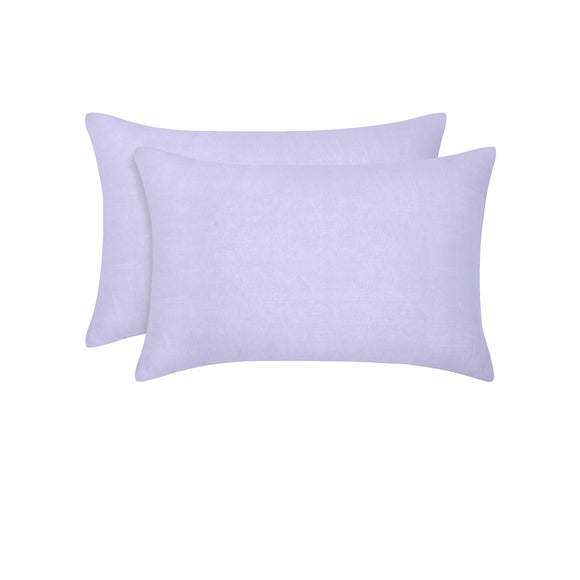 NNEDSZ Vintage Design Homewares Pair of Lilac French Linen Standard Pillowcases 48 x 73cm