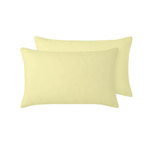 NNEDSZ Vintage Design Homewares 100% Linen Pair of Standard Pillowcases Butter 48 x 73 cm