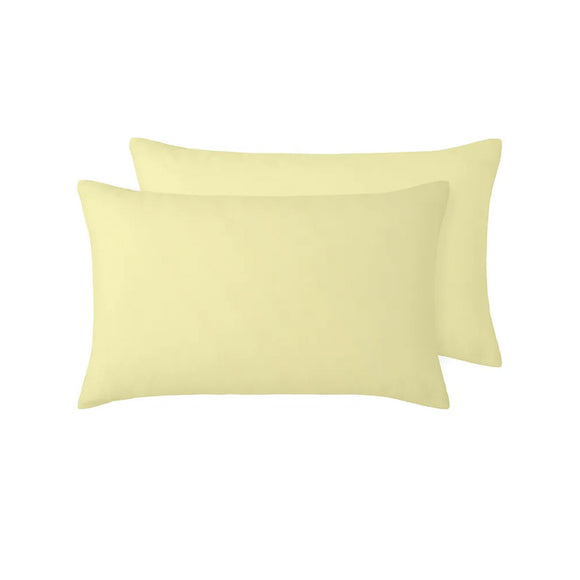 NNEDSZ Vintage Design Homewares 100% Linen Pair of Standard Pillowcases Butter 48 x 73 cm