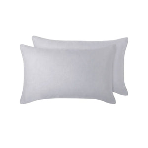 NNEDSZ Vintage Design Homewares 100% Linen Pair of Standard Pillowcases Dove Grey 48 x 73 cm
