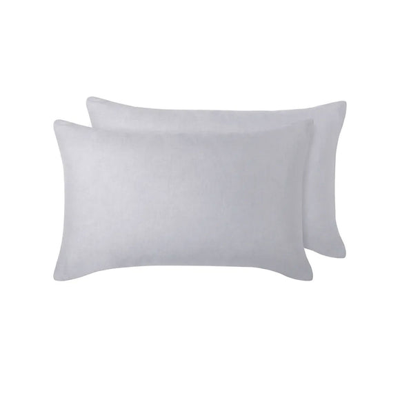 NNEDSZ Vintage Design Homewares 100% Linen Pair of Standard Pillowcases Dove Grey 48 x 73 cm