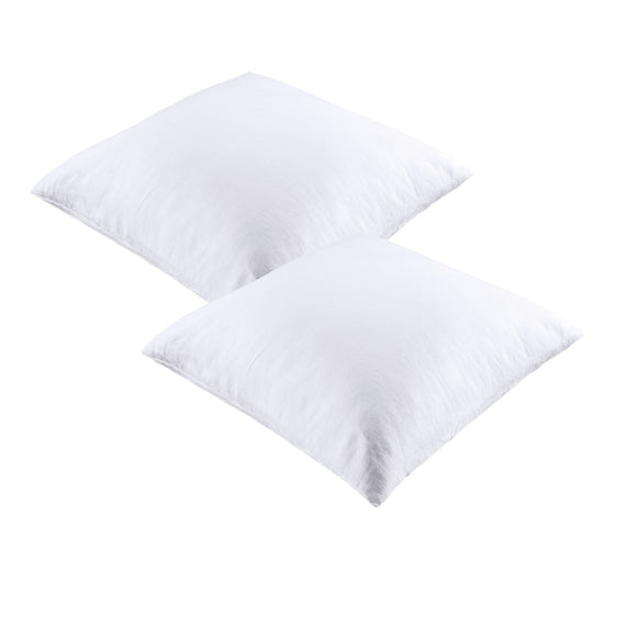NNEDSZ Vintage Design Homewares Pair of 100% Linen European Pillowcases White