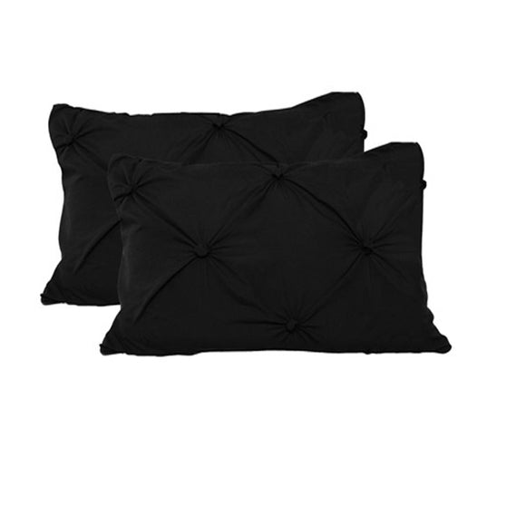 NNEDSZ Accessorize 2 Pce Puffy Standard Pillowcases Black