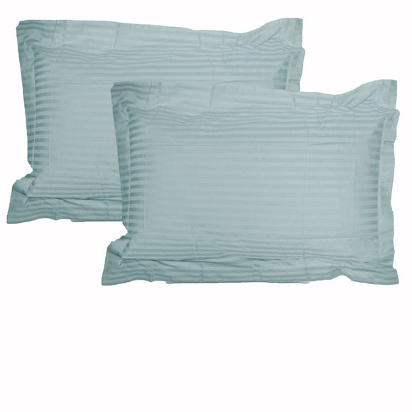 NNEDSZ Accessorize 325TC Pair of Stripe Jumbo / Queen Pillowcases Blue