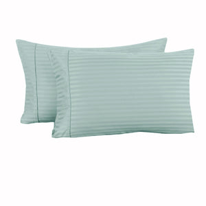 NNEDSZ Accessorize 325TC Pair of Cuffed Standard Pillowcases Blue