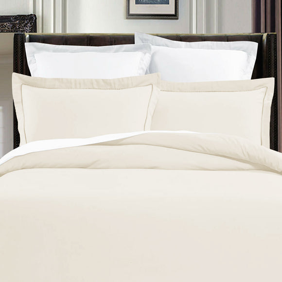 NNEDSZ Grand Aterlier Pima Cotton Ivory Quilt Cover Set King