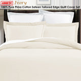 NNEDSZ Grand Aterlier Pima Cotton Ivory Quilt Cover Set King