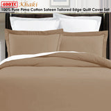 NNEDSZ Grand Aterlier Pima Cotton Khaki Quilt Cover Set King