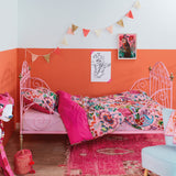 NNEDSZ Oilily Amelie Sits Pink Cotton Quilt Cover Set Single