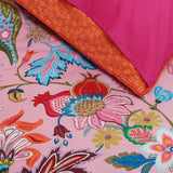 NNEDSZ Oilily Amelie Sits Pink Cotton Quilt Cover Set Single