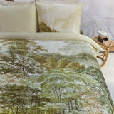 NNEDSZ Bedding House Arcadia Green Cotton Sateen Quilt Cover Set Queen