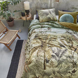 NNEDSZ Bedding House Banda Green Cotton Quilt Cover Set Queen