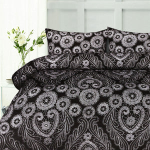 NNEDSZ Big Sleep Batik Black Quilt Cover Set Double