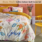 NNEDSZ Bedding House Beau Multi Cotton Sateen Quilt Cover Set Queen