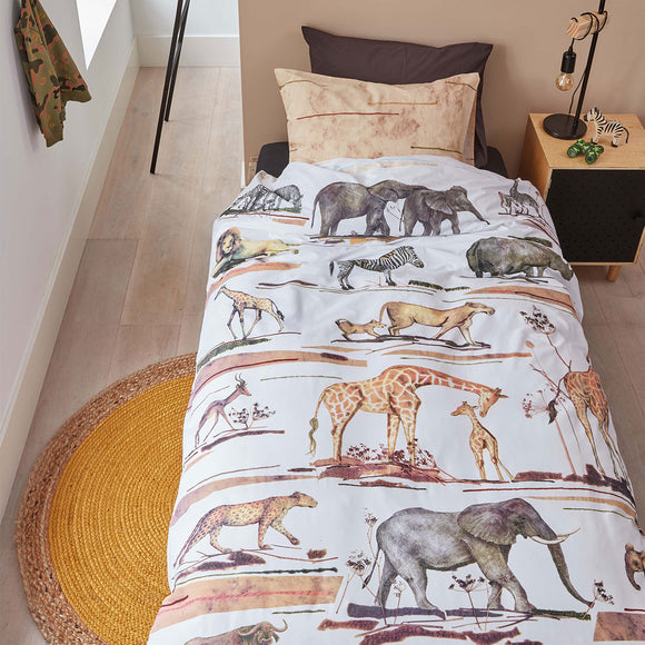 NNEDSZ Bedding House Big Five Natural Cotton Quilt Cover Set Single