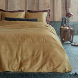 NNEDSZ Studio Blurred Lines Yellow Cotton Sateen Quilt Cover Set King