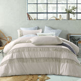 NNEDSZ Vintage Design Homewares Boho Cream Cotton Tassel Quilt Cover Set Queen