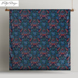 NNEDSZ Vintage Design Homewares Canterbury Printed Velvet Quilt Cover Set King