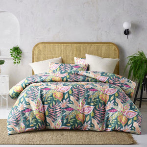 NNEDSZ Accessorize Betty Carmila Printed Linen Cotton Quilt Cover Set King
