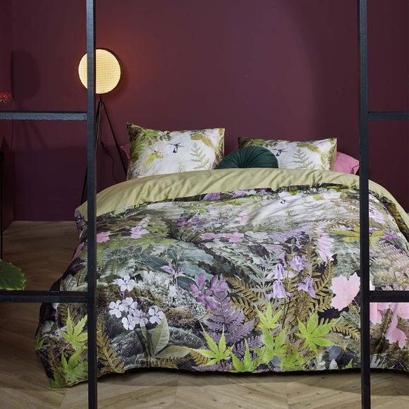 NNEDSZ Bedding House Charming Green Cotton Sateen Quilt Cover Set King