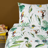 NNEDSZ Bedding House Crazy Jungle Multi Cotton Quilt Cover Set Single