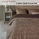 NNEDSZ Riviera Maison Croco Brown Cotton Quilt Cover Set King