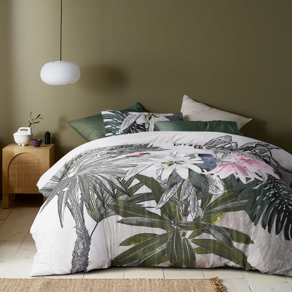NNEDSZ Accessorize Curiosity Washed Cotton Printed Quilt Cover Set Queen