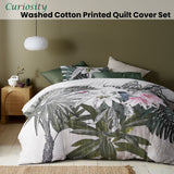 NNEDSZ Accessorize Curiosity Washed Cotton Printed Quilt Cover Set Queen