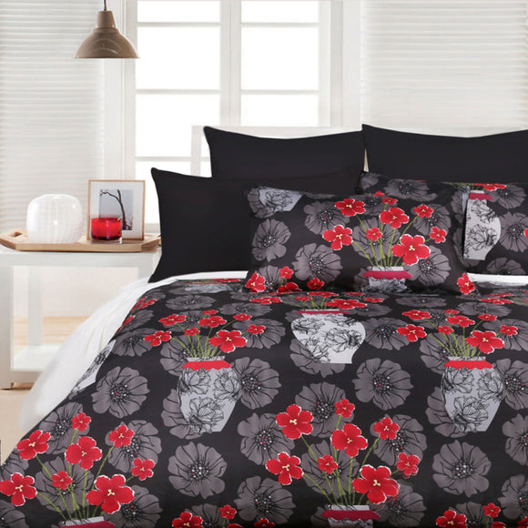 NNEDSZ Big Sleep Devine Black Quilt Cover Set - Single