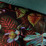 NNEDSZ Bedding House Dusk to Dawn Dark Green Cotton Sateen Quilt Cover Set King