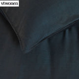 NNEDSZ VTWonen Earth Dark Blue Quilt Cover Set Queen