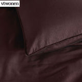 NNEDSZ VTWonen Earth Dark Red Quilt Cover Set King