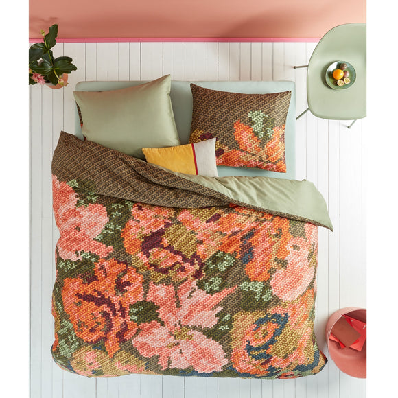 NNEDSZ Oilily Embroidered Flower Multi Quilt Cover Set Queen