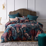 NNEDSZ Vintage Design Homewares Etheridge Printed Velvet Quilt Cover Set Queen