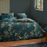 NNEDSZ Studio Fall in Leaf DarkBlue Cotton Quilt Cover Set King