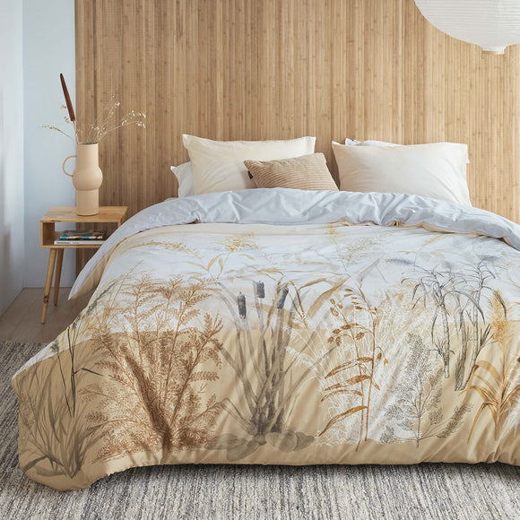 NNEDSZ Bedding House Florine Sand Cotton Quilt Cover Set Queen