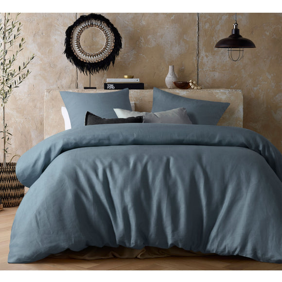 NNEDSZ Vintage Design Homewares Eucalyptus Hemp Quilt Cover Set King