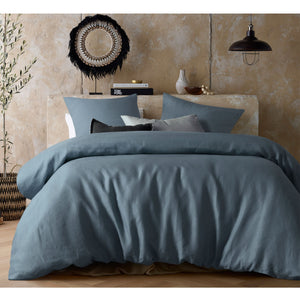 NNEDSZ Vintage Design Homewares Eucalyptus Hemp Quilt Cover Set Queen