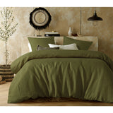 NNEDSZ Vintage Design Homewares Hemp Fern Quilt Cover Set Queen