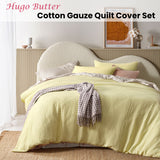 NNEDSZ Vintage Design Homewares Hugo Butter Cotton Gauze Quilt Cover Set Super King