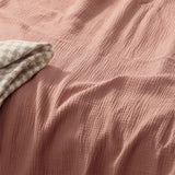 NNEDSZ Vintage Design Homewares Hugo Clay Cotton Gauze Quilt Cover Set Super King