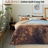 NNEDSZ Bedding House Judy Brown Cotton Quilt Cover Set King