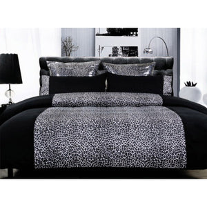 NNEDSZ Big Sleep LEOPARD Quilt Cover Set Black Single