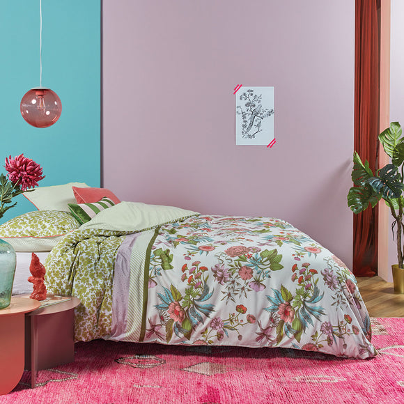 NNEDSZ Oilily Line Flower Cotton Sateen Quilt Cover Set King