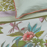 NNEDSZ Oilily Line Flower Cotton Sateen Quilt Cover Set Queen